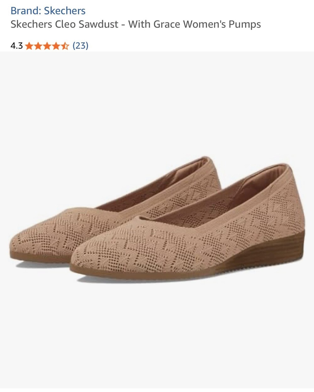 NEW Skechers Cleo Crochet Wedge With Grace Tan